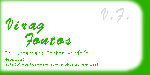 virag fontos business card